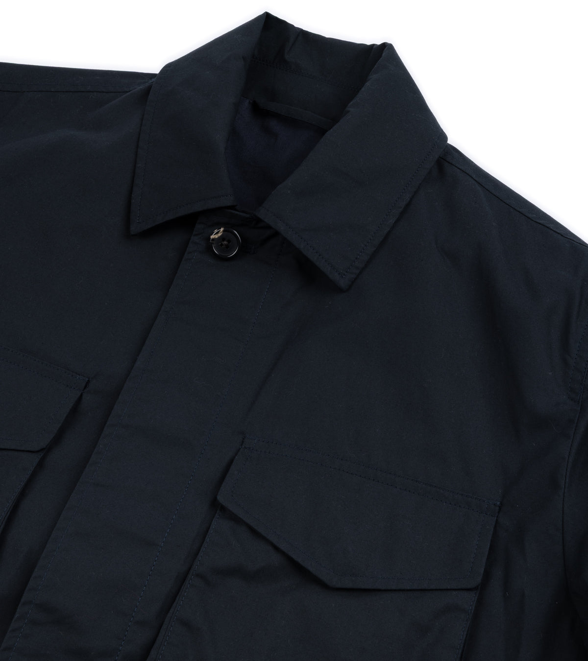 Trunk Blandford Waxed Cotton Field Jacket in navy, product photo.