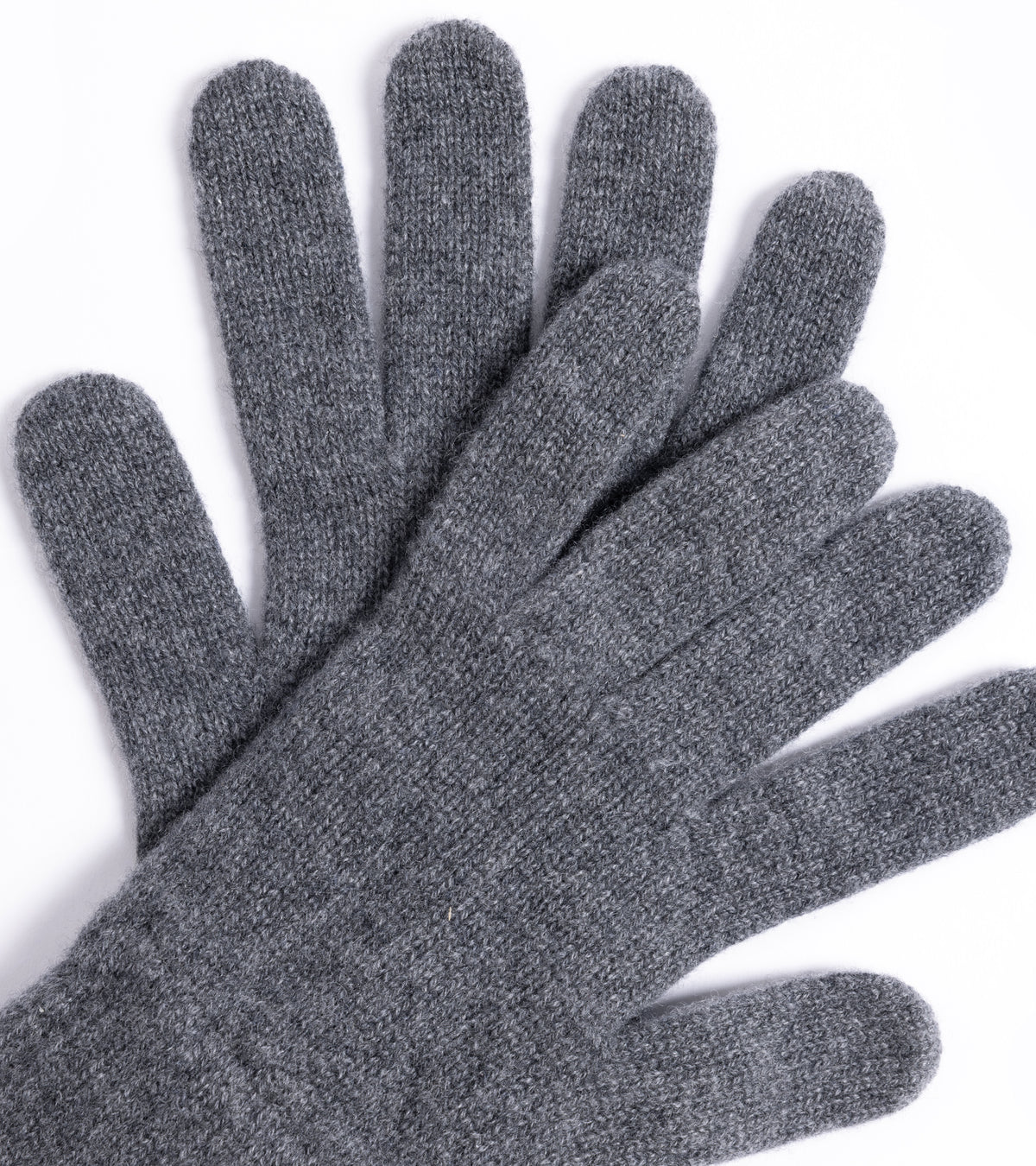 Close up of the Trunk Cashmere Knitted Gloves in Derby Grey showing the fabric texture.