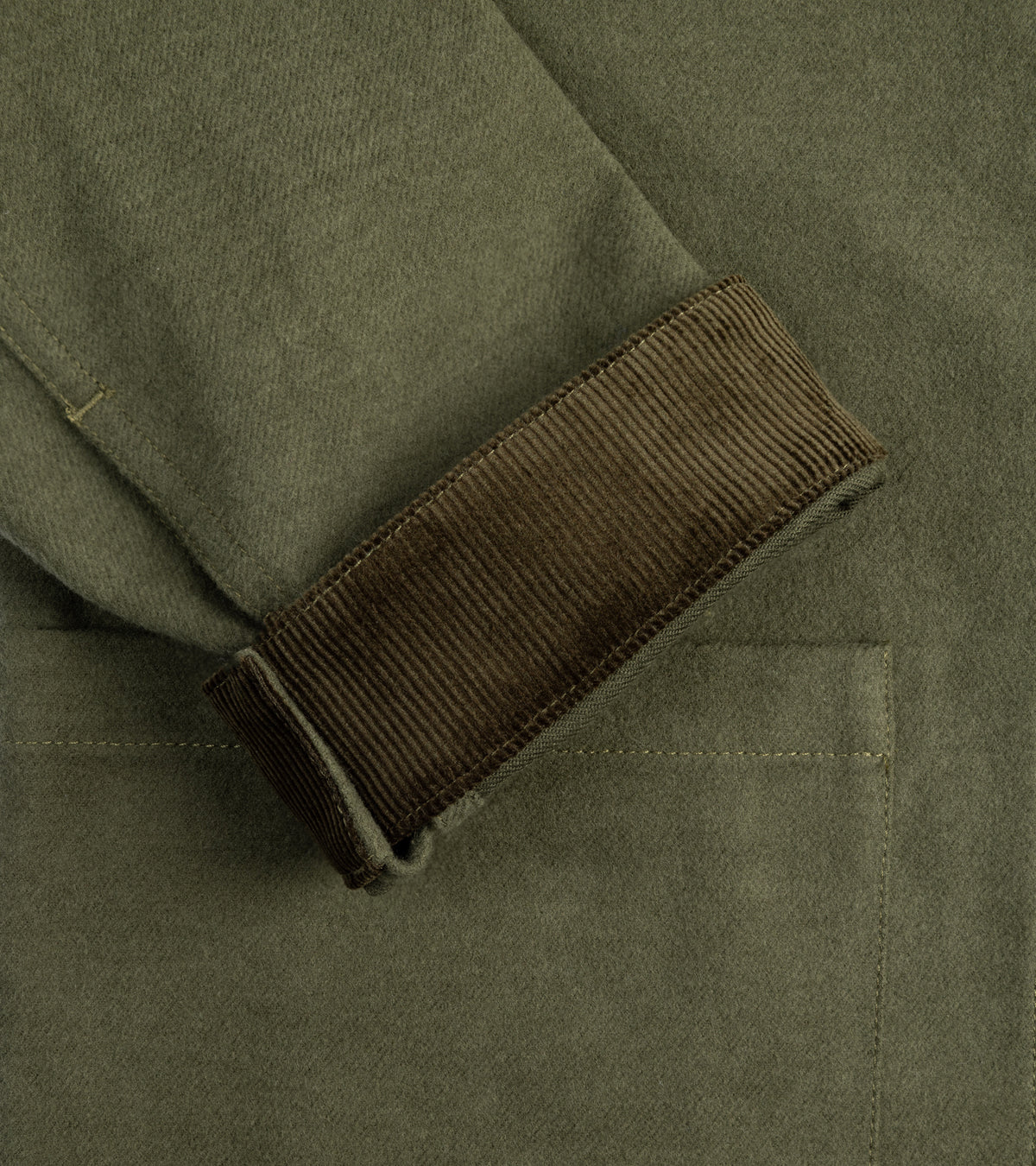 Trunk Coleman Brushed Japanese Cotton Jacket: Olive