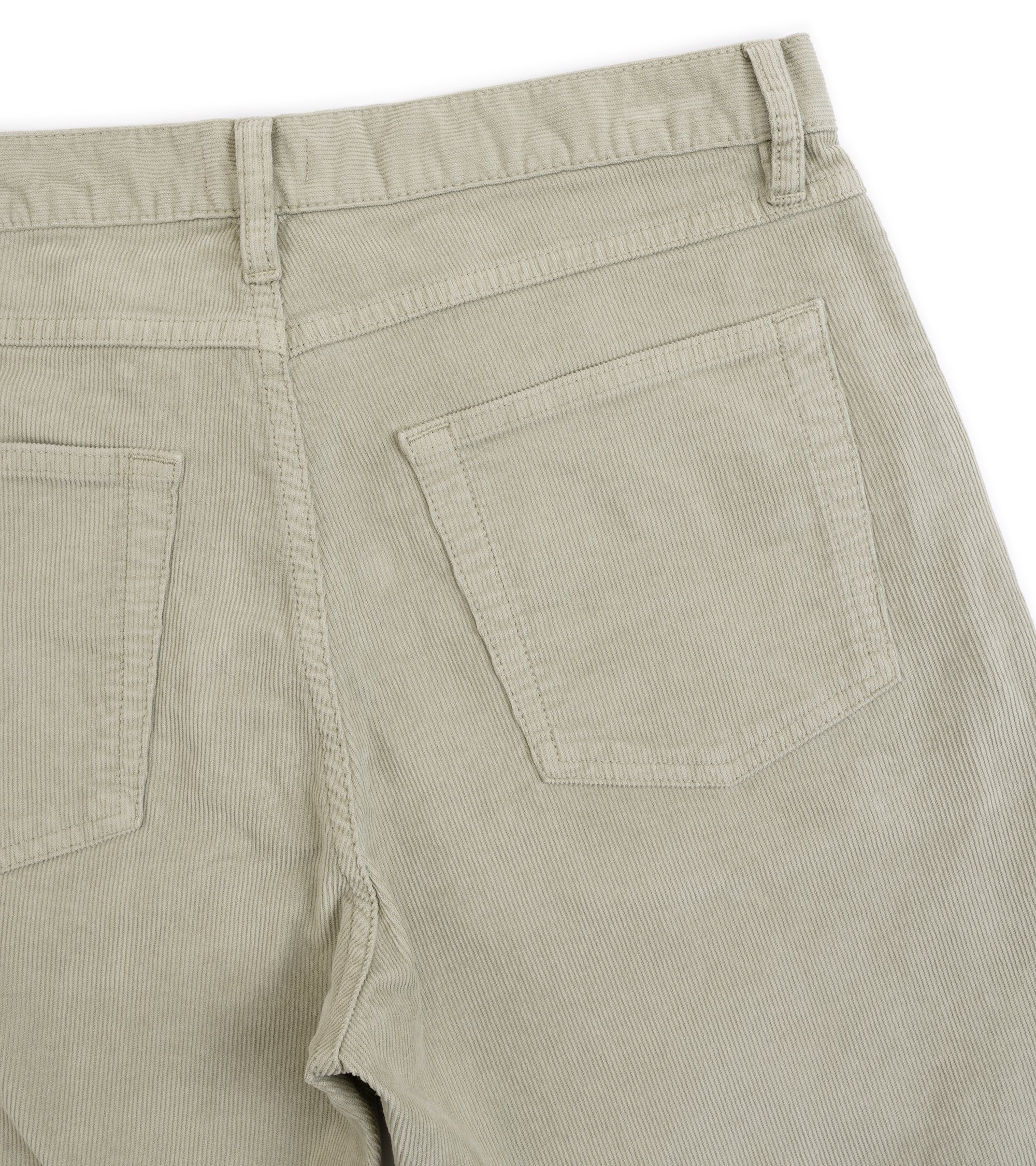 Trunk Dean corduroy 5-pocket trousers in oyster grey, fabric detail of the corduroy.