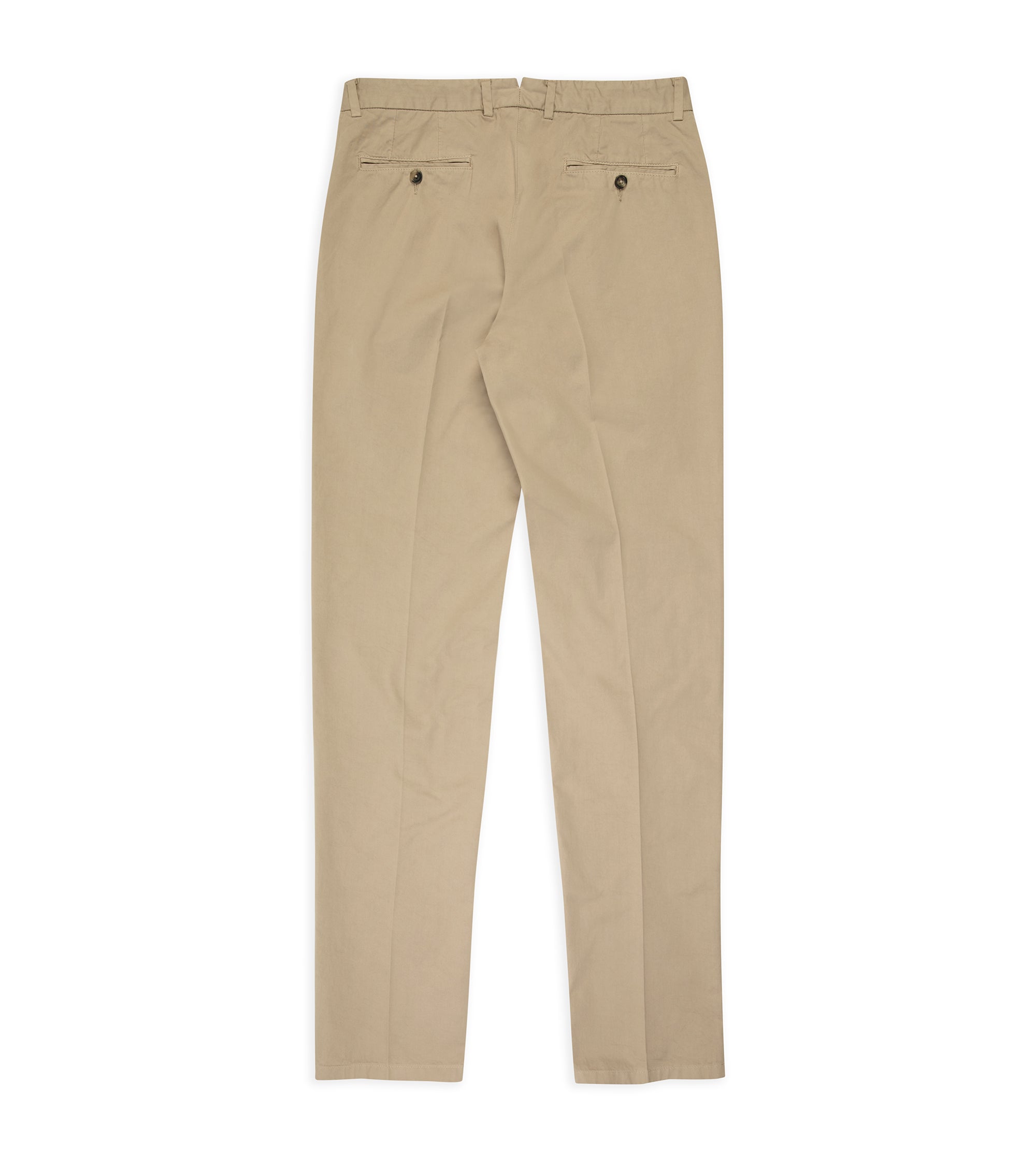 Trunk Hollen Single Pleat Cotton Trousers: Beige
