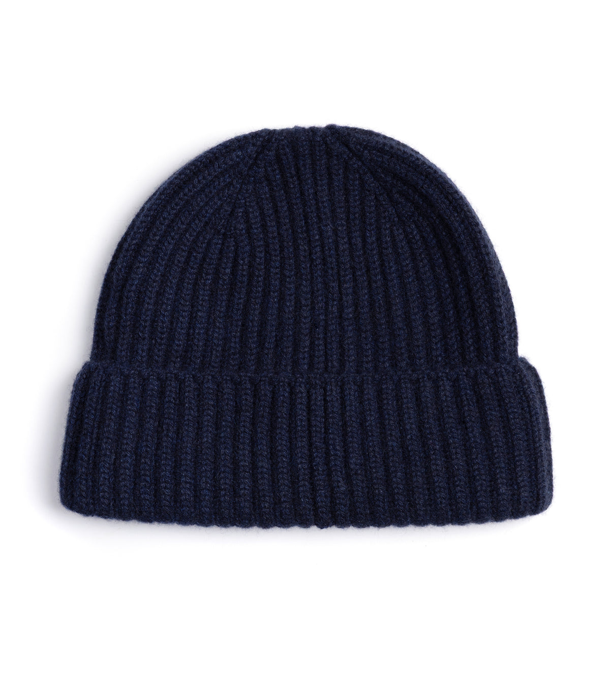 Trunk Seamless Ribbed Cashmere Beanie: Navy