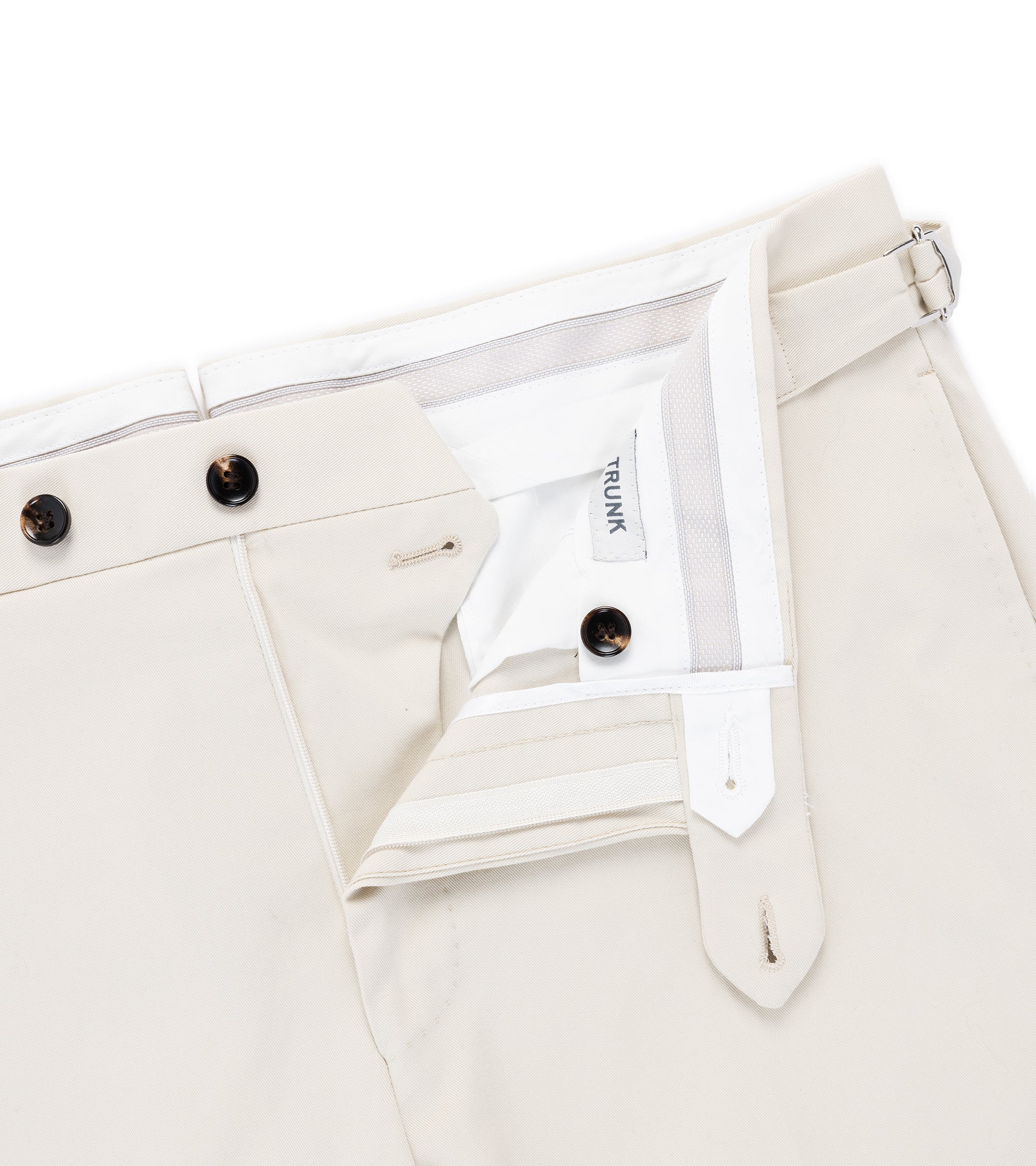 Trunk Walbrook Cotton Tailored Trousers: Light Beige