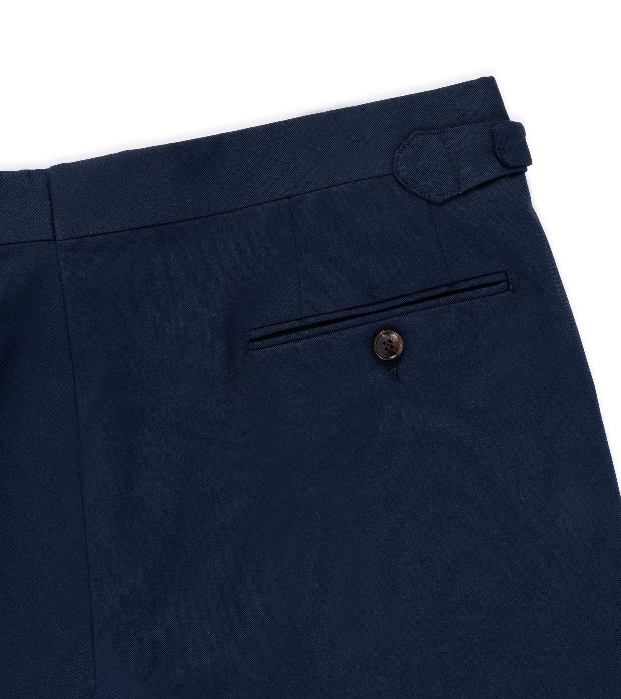 Trunk Walbrook Cotton Tailored Trousers: Navy