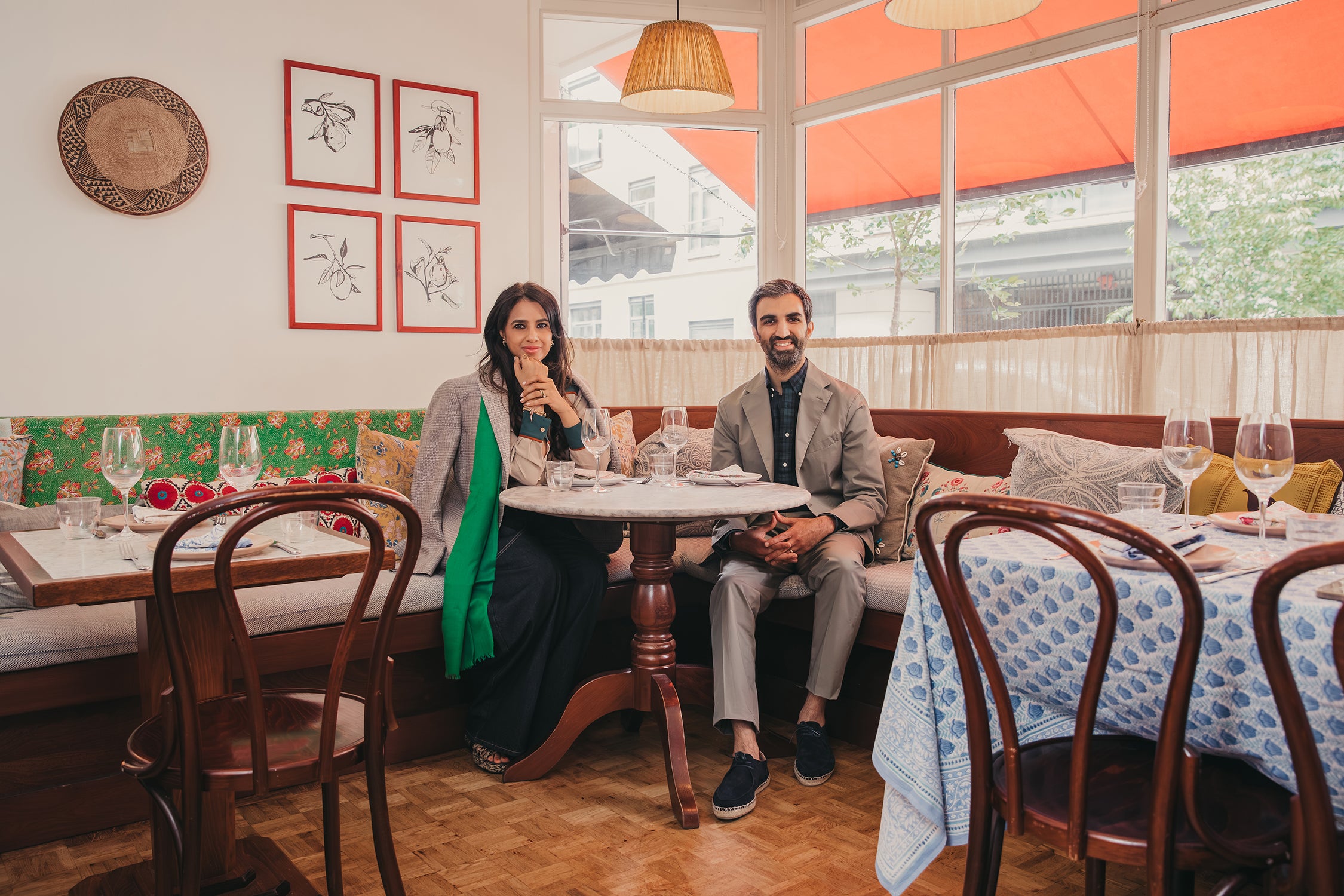Chef/author Ravinder Bhogal and her business partner Nadeem Lalani Nanjuwany