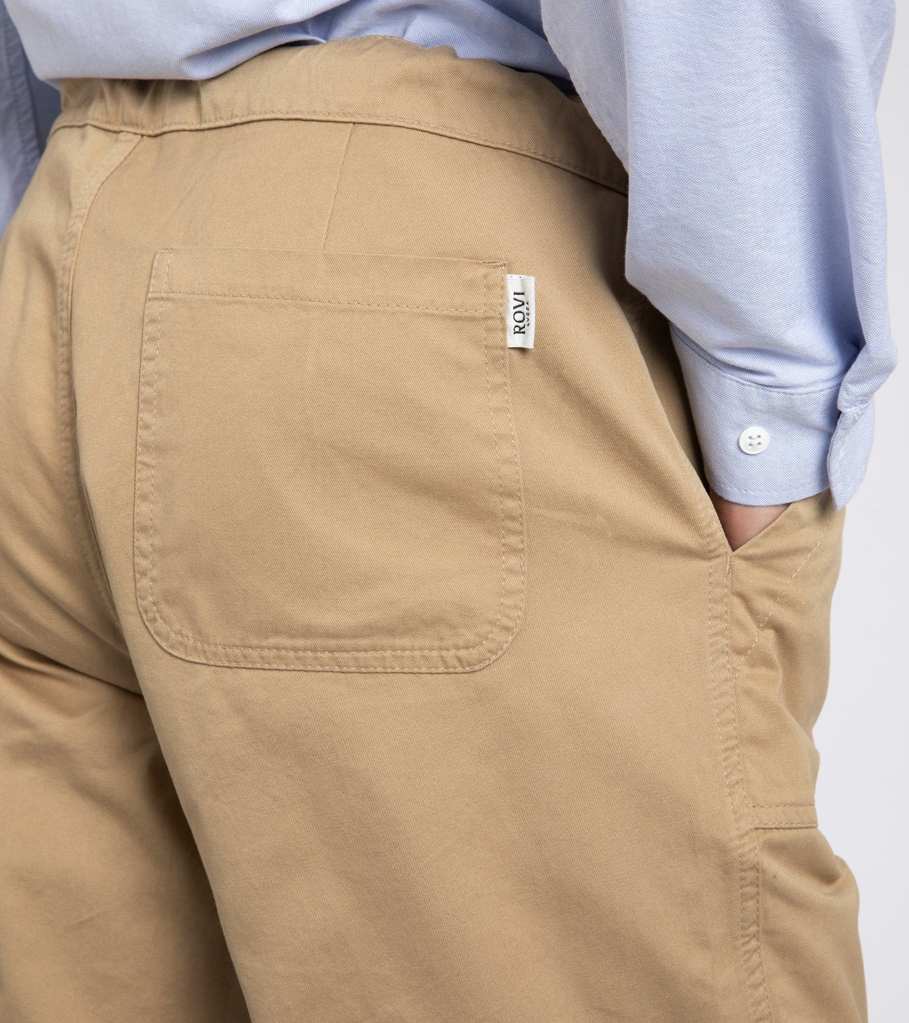 Rovi Lucca Cotton Drill Garden Pants: Beige - Trunk Clothiers