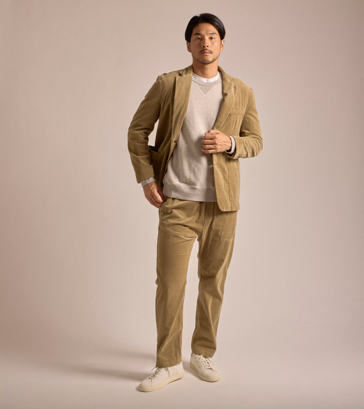 Barena Riobarbo Cortivo Cotton Corduroy Easy Trousers: Putty