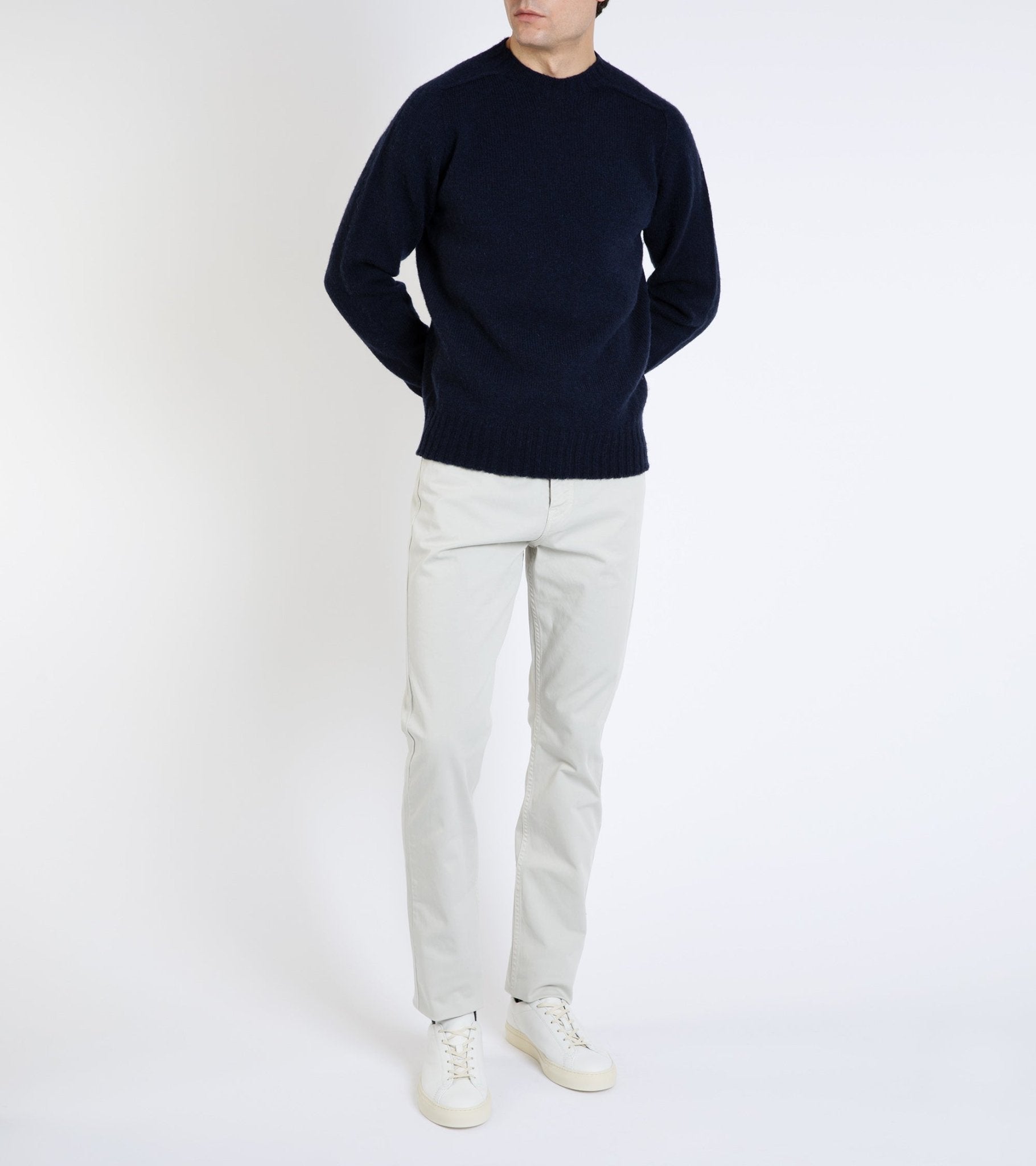 Trunk Duke Cotton 5 Pocket Trousers: Stone - Trunk Clothiers
