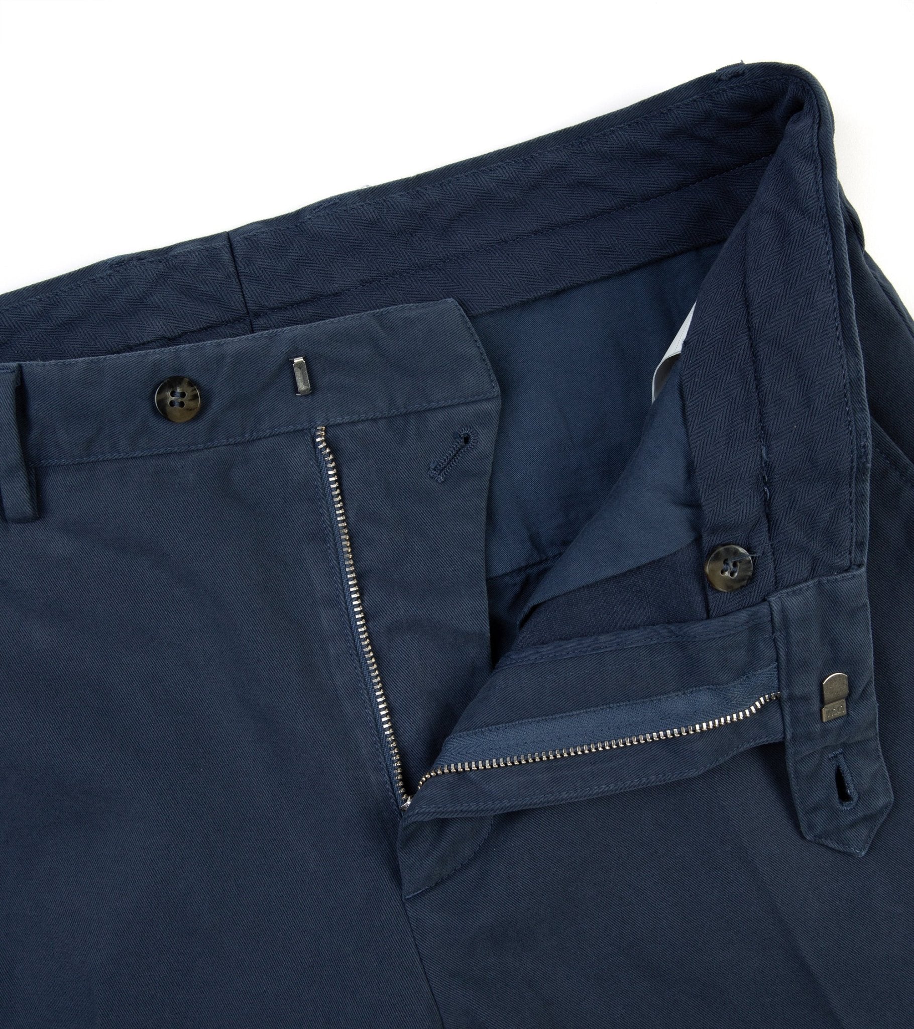 Trunk Stanhope Cotton Twill Trousers: Washed Navy - Trunk Clothiers