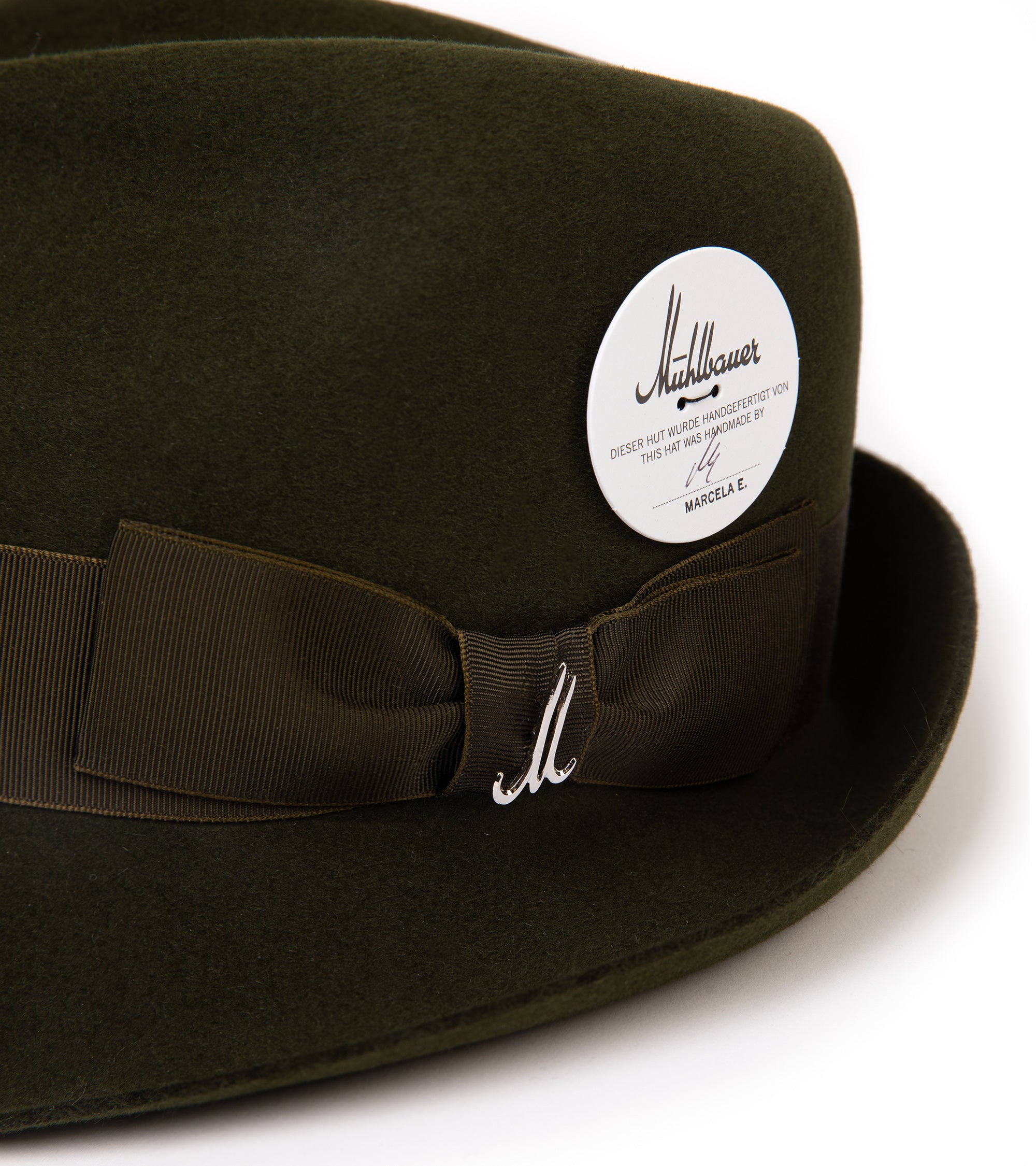 Mühlbauer Fur Felt Trilby Hat: Loden Green