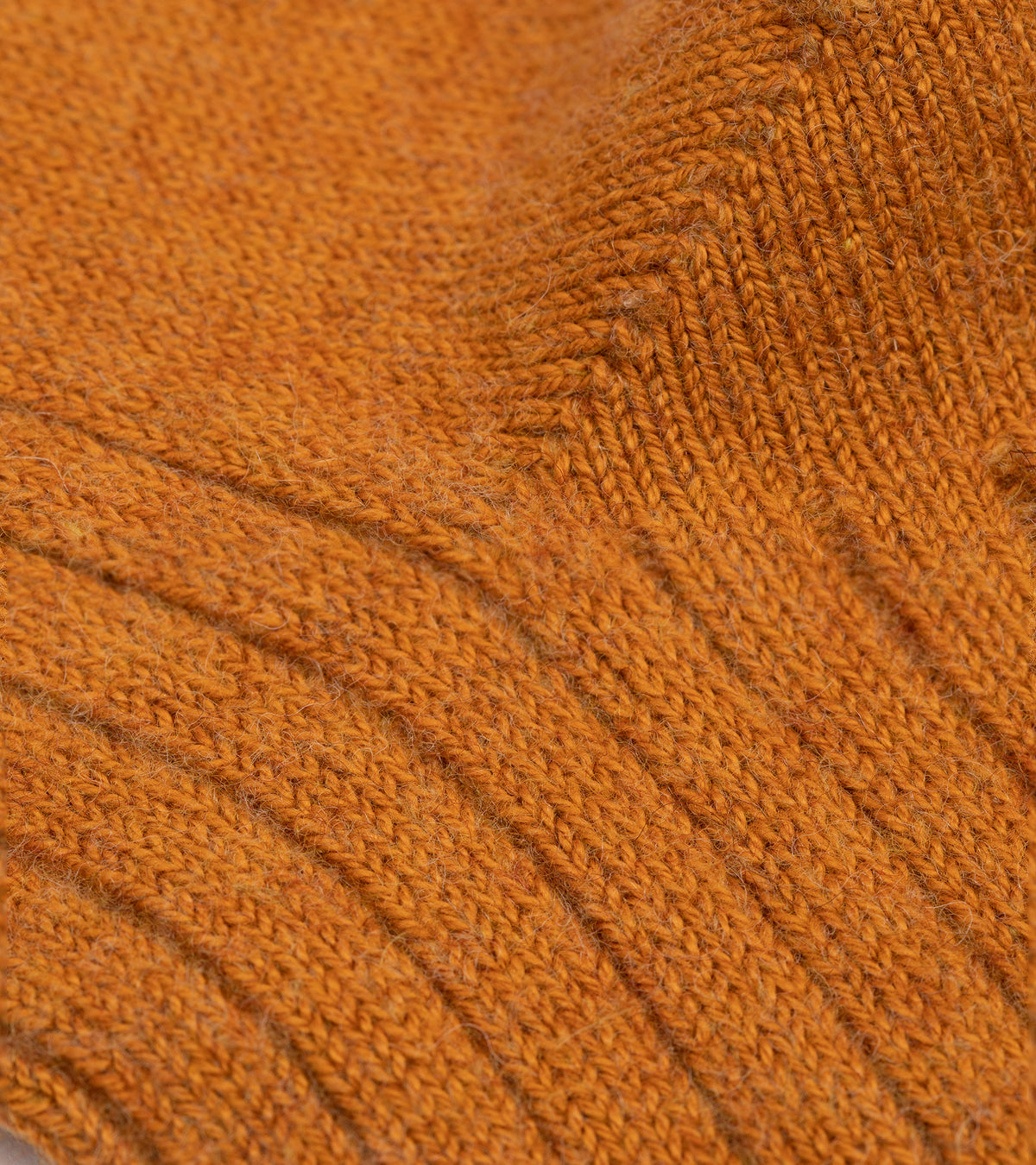 RoToTo Cotton Wool Ribbed Crew Socks: Gold
